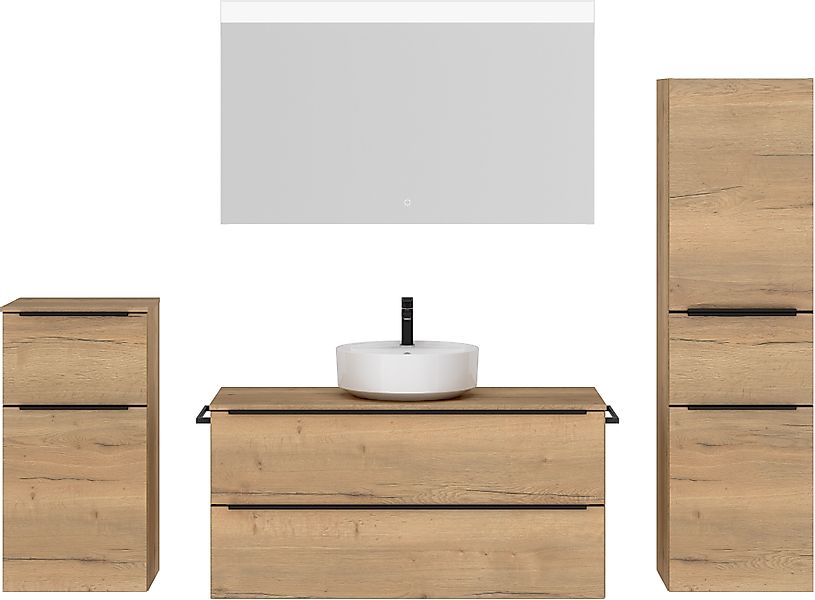 nobilia® Badmöbel-Set »Alvene«, (4 St., vormontiert, mit Soft-Close), inkl. günstig online kaufen