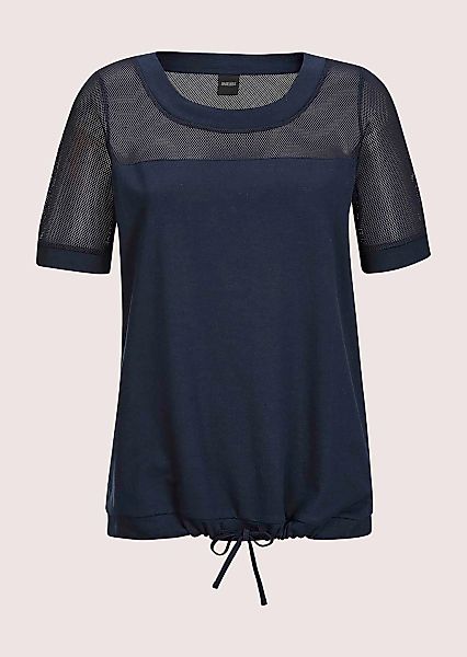MADELEINE Kurzarmshirt "Netzshirt Luftiges T-Shirt mit transparenten Detail günstig online kaufen