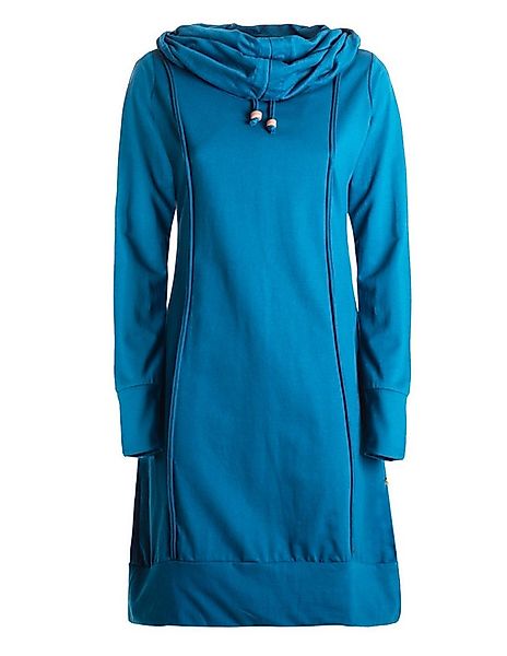 Vishes Jerseykleid Knielanges Kleid Baumwolle Schalkragen elastischer Bund günstig online kaufen