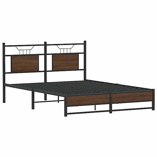 vidaXL Bettgestell ohne Matratze Braun Eiche 140x190 cm Holzwerkstoff 41070 günstig online kaufen