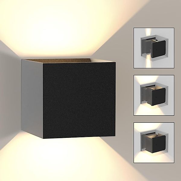 Nettlife Wandleuchte Led Schwarz Wandlampe Up günstig online kaufen