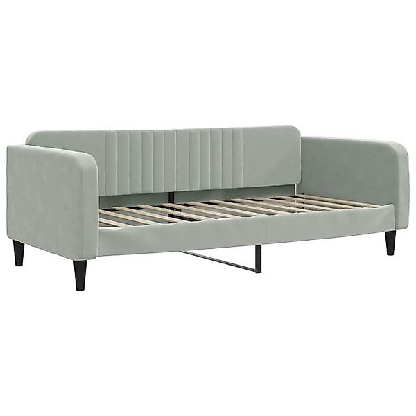 vidaXL Bettgestell, Tagesbett Hellgrau 90x190 cm Samt günstig online kaufen