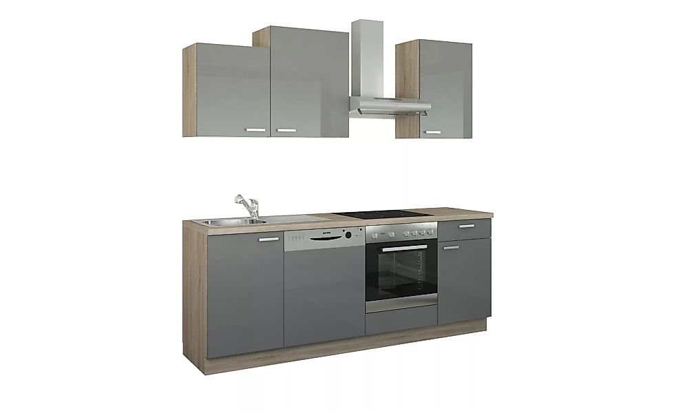 Küchenzeile mit Elektrogeräten - creme - 220 cm - Küchen > Küchenblöcke mit günstig online kaufen