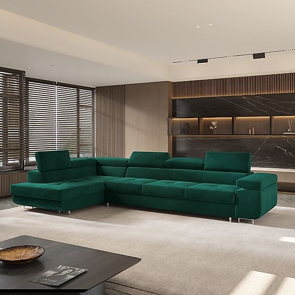 Masseno Ecksofa VICENTE mit Schlaffunktion L-Form, günstig online kaufen