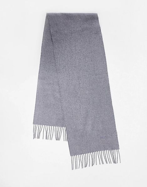 Moschino – Schal in Grau mit farblich abgestimmtem Logo günstig online kaufen