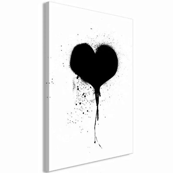 artgeist Wandbild Destroyed Heart (1 Part) Vertical schwarz/weiß Gr. 40 x 6 günstig online kaufen