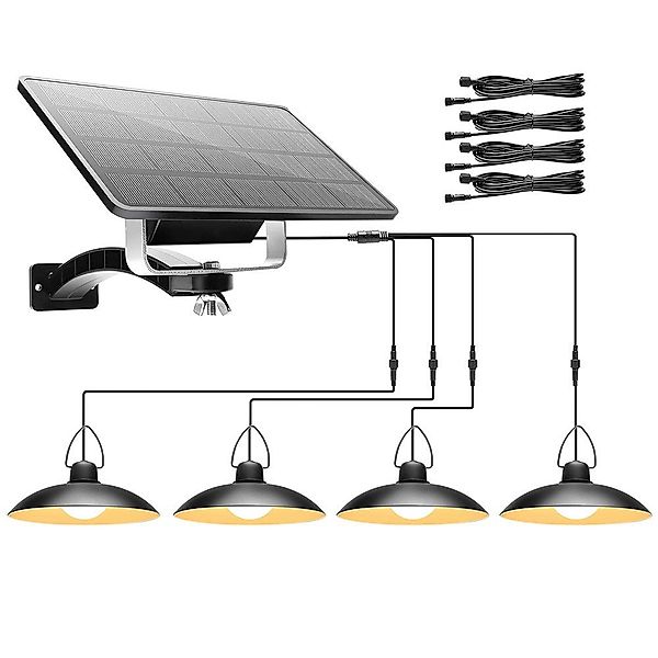 Rosnek Außen-Deckenleuchte 1/2/3/4 Kopf, Solar-Pendelleuchten, für günstig online kaufen