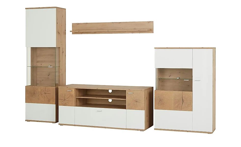 uno Wohnwand  Cervello ¦ holzfarben ¦ Maße (cm): B: 300 H: 201 T: 50.0 Komm günstig online kaufen