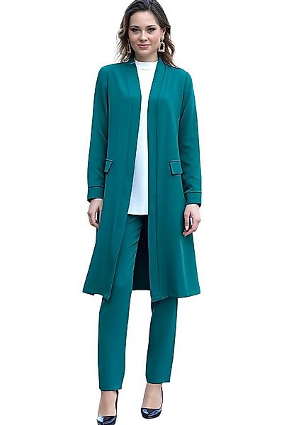 Modavitrini Hosenanzug Zweiteiler Damen Anzug Langarm Longblazer mit Hose M günstig online kaufen