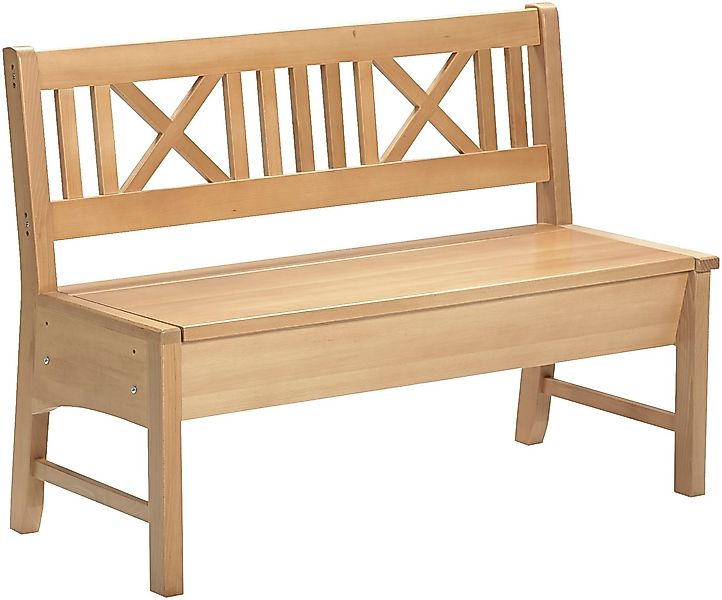 massivline&more Sitzbank Bodensee, Truhenbank, Sitzbank mit Stauraum, Holzb günstig online kaufen