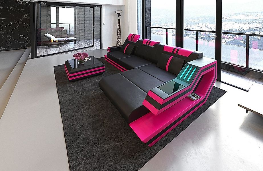 Sofa Dreams Ecksofa Ledercouch Ledersofa Ravenna günstig online kaufen