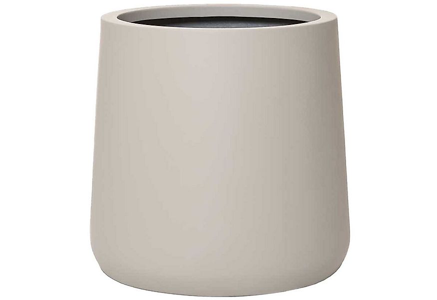VIVANNO Blumentopf Fiberglas VEKRA Rund - Beige Matt (1 St), 43x40 cm günstig online kaufen