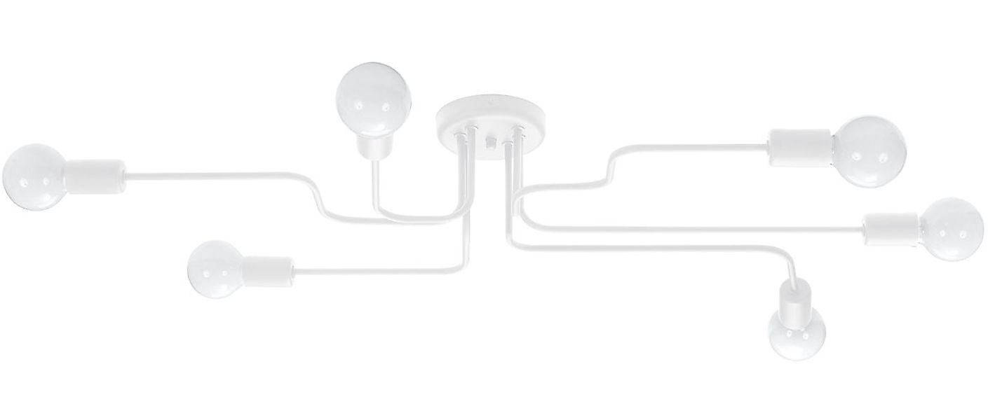 SOLLUX lighting Deckenleuchte »Kronleuchter VECTOR 6 weiß«, 6 flammig, Leuc günstig online kaufen