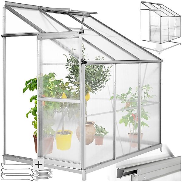 tectake Gewächshaus Anlehngewächshaus aus Aluminium mit günstig online kaufen