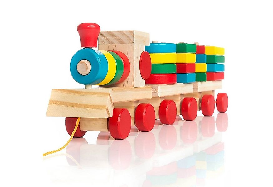 all Kids United Spielzeug-Eisenbahn Holz-Zug Spielzeug für Kleinkinder – So günstig online kaufen