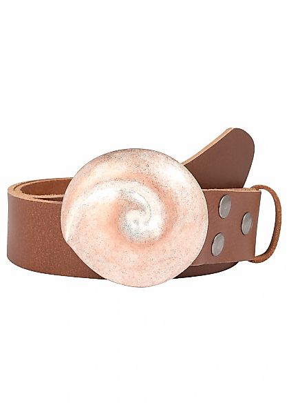 Rettungsring Gürtel Ledergürtel mit austauschbarer Schließe "Muschel Rund R günstig online kaufen
