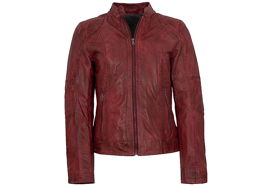 Maddox Lederjacke Jecki MADDOX - Damen Lederjacke Lammnappa dunkelrot günstig online kaufen