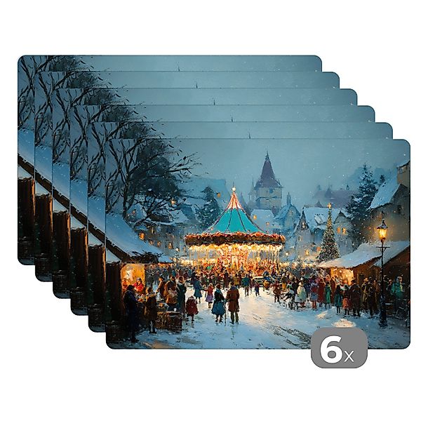 MuchoWow Platzset Wintermarkt - Dorf - günstig online kaufen