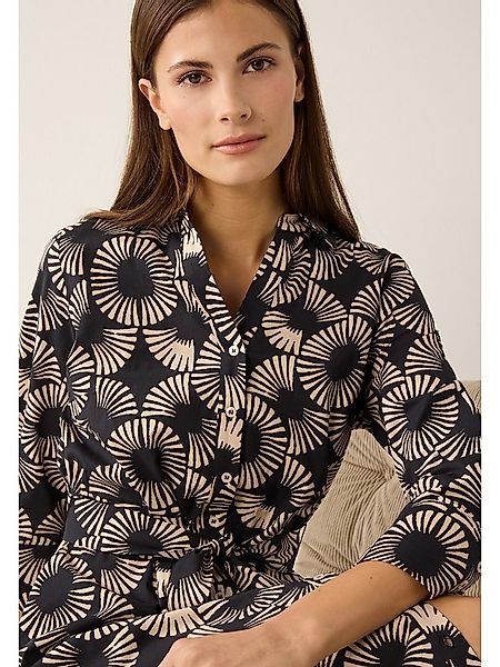 MORE&MORE Blusenkleid langes Hemdblusenkleid mit Print günstig online kaufen