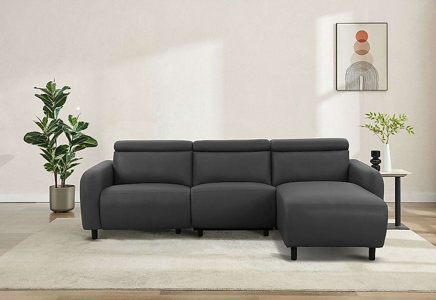 Home affaire Ecksofa "SKAANE Lederoptik, L-Form, 274 cm, manuelle/elektrisc günstig online kaufen