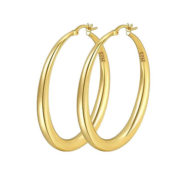 Taffstyle Paar Creolen Stylische Creolen 925 Sterling Silber Damen Ohrringe günstig online kaufen