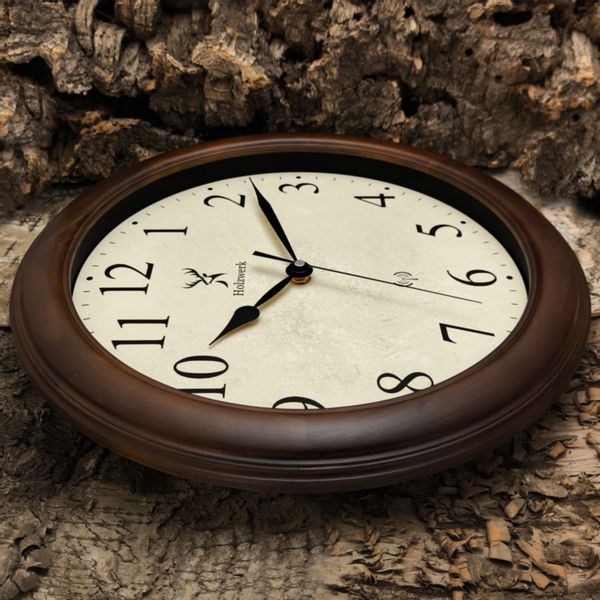 Holzwerk Funkwanduhr Vintage Retro Designer Funk günstig online kaufen