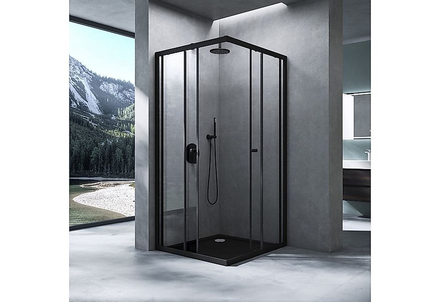 Mai & Mai Eckdusche Duschkabine Doppel-Schiebetür H:190cm Nano mit ESG R16K günstig online kaufen