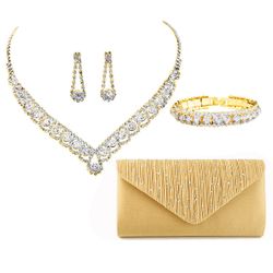 Coonoor Schmuckset Hochzeits- und Abendessen-Schmuck-Set, Halskette, günstig online kaufen