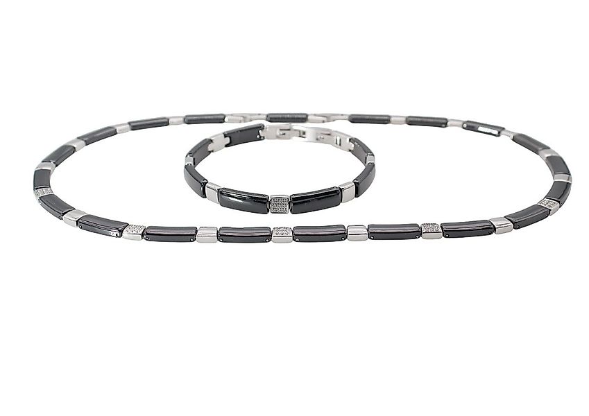ELLAWIL Collier-Set Collier und Armband aus Keramik und Edelstahl Schwarz, günstig online kaufen