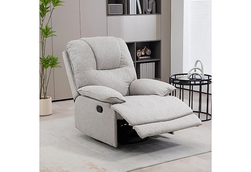 HOMCOM Relaxsessel Fernsehsessel, TV-Sessel mit Taschenfederkern, Leinenopt günstig online kaufen