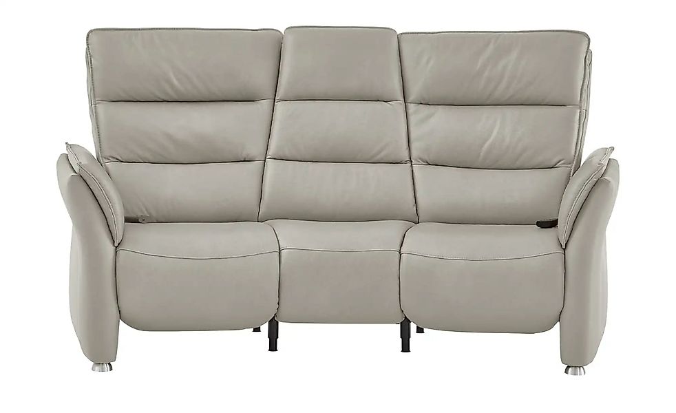 Hukla Trapezsofa Echtleder Corina ¦ grau ¦ Maße (cm): B: 202 H: 112 T: 120. günstig online kaufen