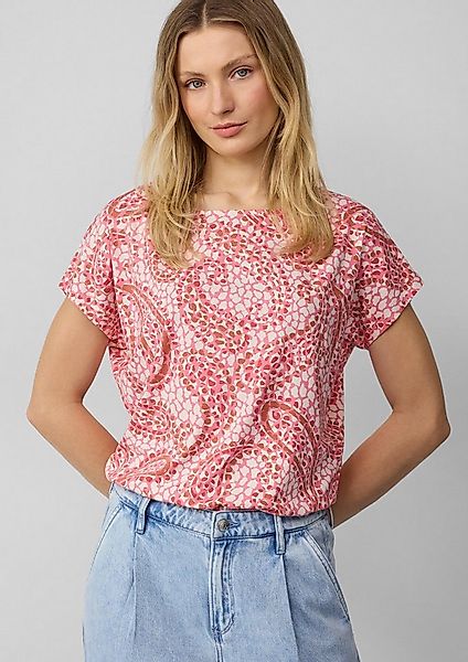 s.Oliver Kurzarmshirt T-Shirt T-Shirt aus Viskosemix mit überschnittenen Sc günstig online kaufen