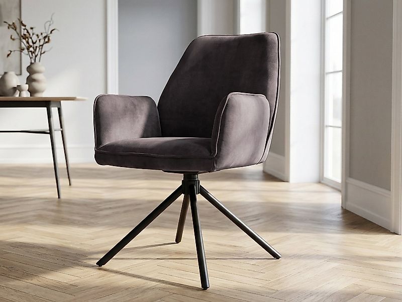 Massivart® Polsterstuhl drehbar, Esszimmerstuhl mit Armlehnen, »Ottawa«, Ve günstig online kaufen