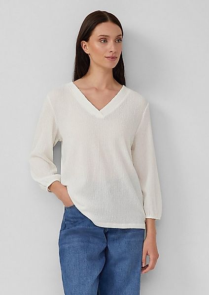 s.Oliver 3/4-Arm-Shirt T-Shirt Strukturshirt im Fabricmix mit 3/4-Arm günstig online kaufen