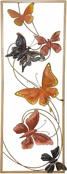 HOFMANN LIVING AND MORE Wanddekoobjekt "Wanddekoration" bunte Schmetterling günstig online kaufen