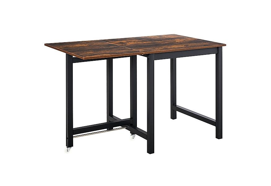 HOMCOM Klapptisch ausziehbar, klappbar mit Rollen, bis 20 kg belastbar (Ess günstig online kaufen