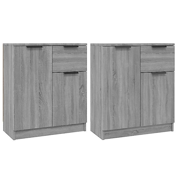 vidaXL Sideboards 2 Stk Grau Sonoma 60x30x70 cm Holzwerkstoff 3115818 günstig online kaufen