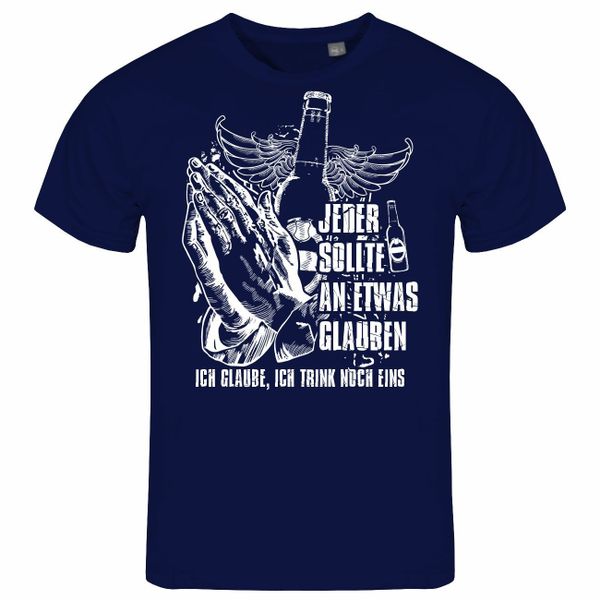 deinshirt Print-Shirt Herren T-Shirt Ich glaube günstig online kaufen