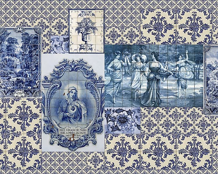 Fototapete "azulejos 1" 5,00x2,70 m / Glattvlies Perlmutt günstig online kaufen
