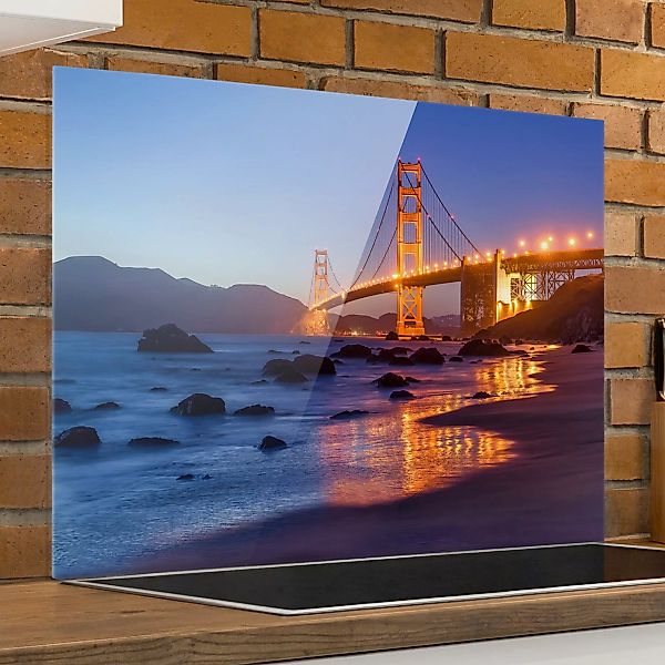Spritzschutz Golden Gate Bridge am Abend günstig online kaufen