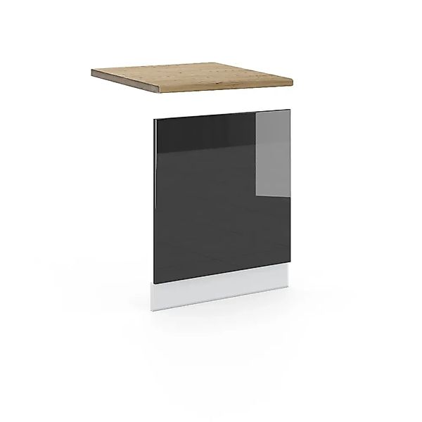 Vicco Frontblende Fame-Line Geschirrspüler Fronttür Anthrazit Hochglanz/Wei günstig online kaufen