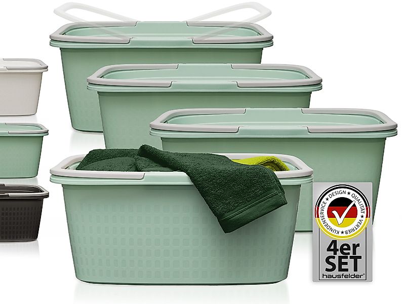 Hausfelder Wäschekorb Wäschewanne 58x37x25cm (Jadegrün, 4 günstig online kaufen