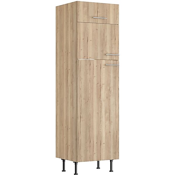 Optifit Küchen-Hochschrank für Kühl-Gefrier-Kombi Erik290 60 cm Wildeiche günstig online kaufen