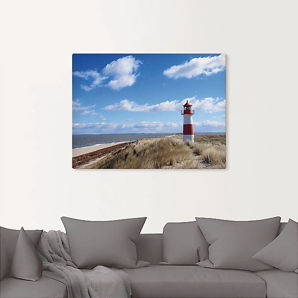 Artland Leinwandbild "Leuchtturm Sylt" Gebäude 1 Stk. tlg. auf Keilrahmen g günstig online kaufen