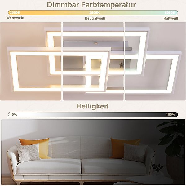 Nettlife LED Deckenleuchte Schlafzimmer RGB Dimmbar günstig online kaufen
