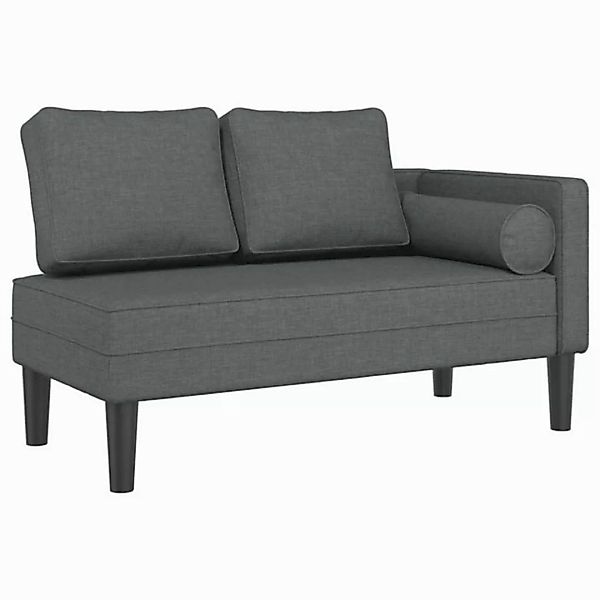 vidaXL Chaiselongue Chaiselongue mit Kissen Dunkelgrau Stoff, 1 Teile günstig online kaufen