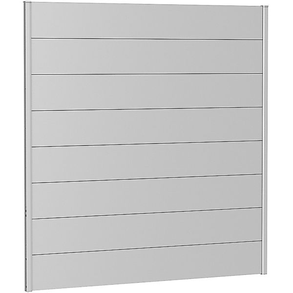 Biohort Wandpaneel Sichtschutz o. Acrylglas 180 cm x 180 cm Silber-Metallic günstig online kaufen
