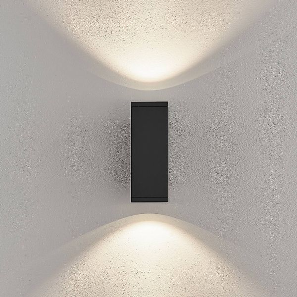 LED-Außenwandlampe ShoreLine Pro Square up/down, dunkelgrau günstig online kaufen