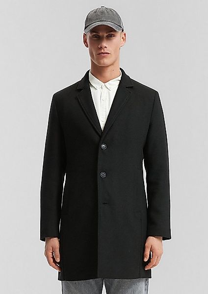 QS Funktionsmantel Outdoor-Mantel Mantel mit Reverskragen aus Wollmischung günstig online kaufen