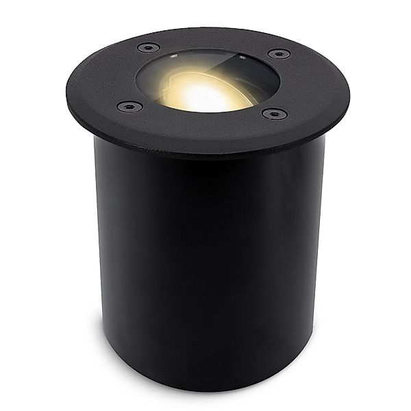 SSC-LUXon Juavi Bodeneinbauleuchte Schwarz IP67 mit LED GU10 3W Warmweiß Fa günstig online kaufen